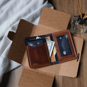 Personalized Leather Bifold Wallet V1 - Handmade Premium Leather Wallet