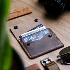 Personalized Leather FLAP Rain Wallet - Handmade Premium Leather Wallet